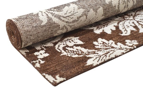 Hand-Knotted Indian Damask Area Rug - Image 7