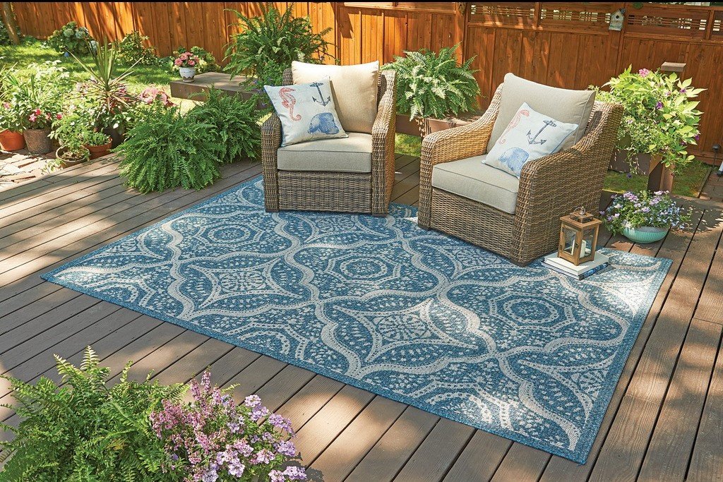 Outdoor Rug on Wood Deck