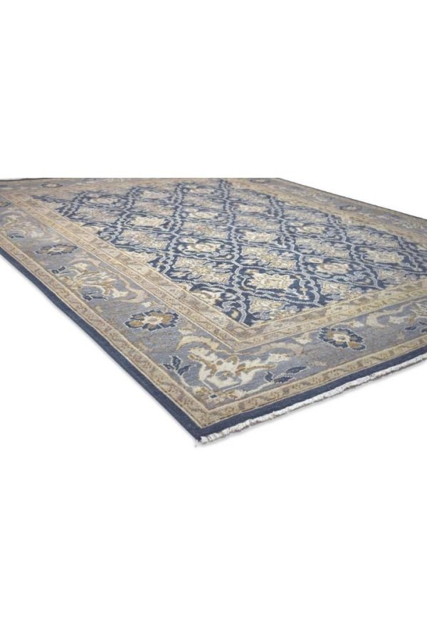 Hand-Knotted Bokhara Blue Oriental Area Rug - Image 3