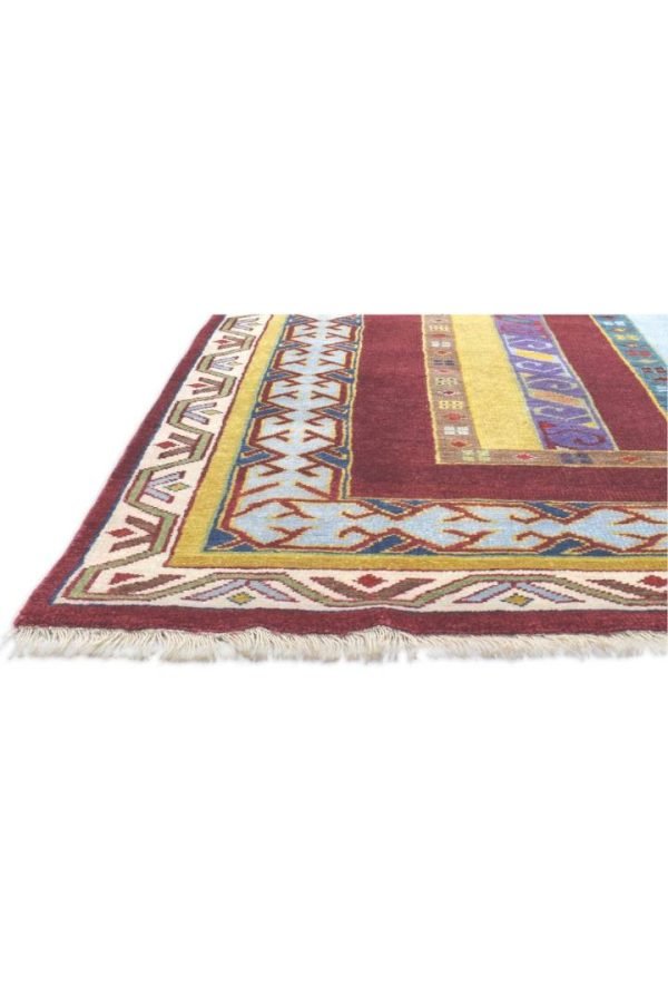 Hand-Knotted Turkish Red Oriental Area Rug - Image 6