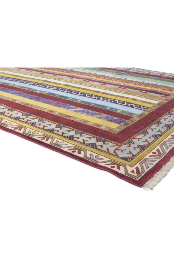 Hand-Knotted Turkish Red Oriental Area Rug - Image 5